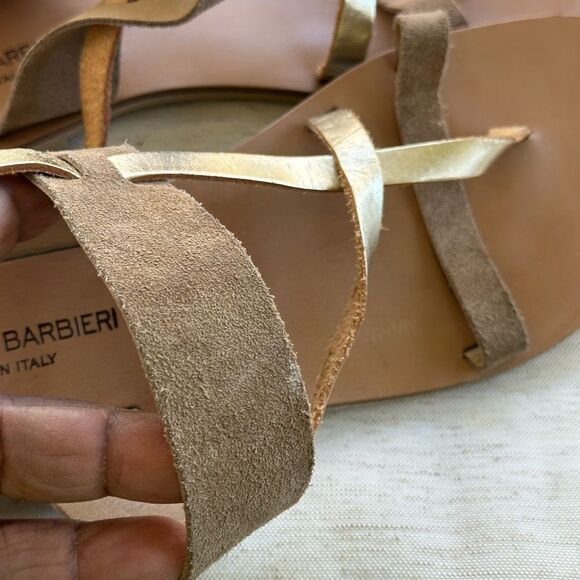 BARBARA BARBIERI Italian Leather Sandals 10 - Picture 3 of 6
